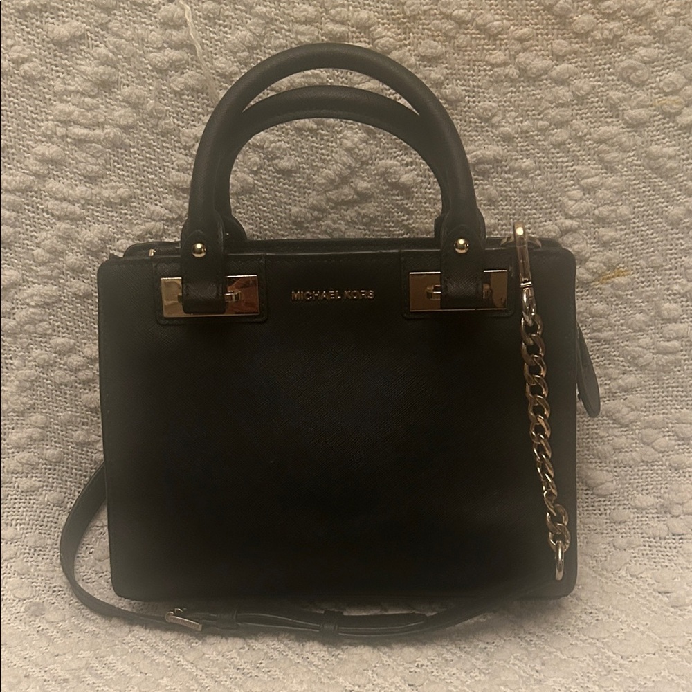 Michael Michael Kors Quinn Saffiano Leather Satchel Crossbody Bag